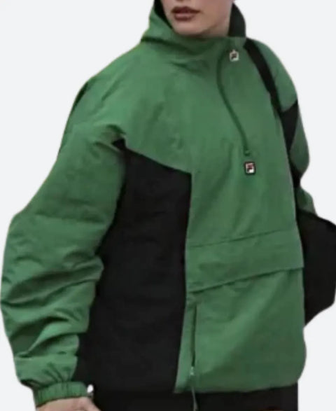 Hailey Bieber Green Anorak Jacket
