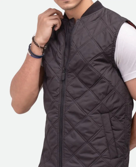 John Cena F9 Black Quilted Vest