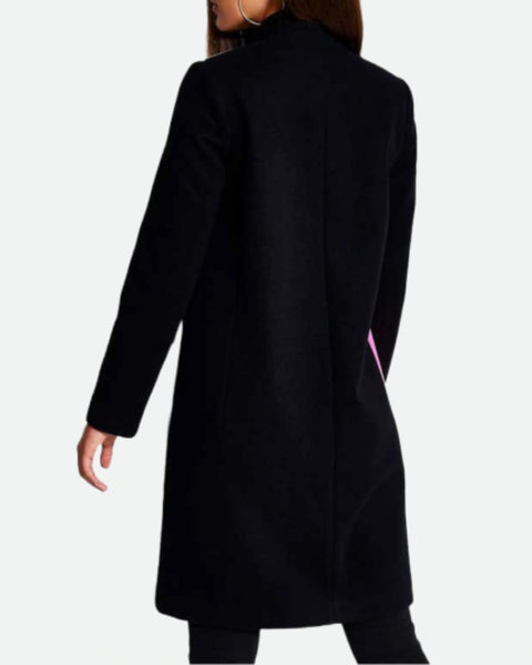 Lily Collins Emily In Paris Color Block Coat