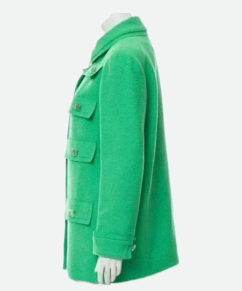 Lily Collins Emily In Paris Green Coat