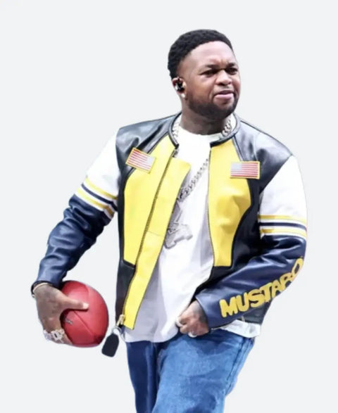 Super Bowl LIX Mustard Leather Jacket