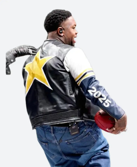 Super Bowl LIX Mustard Leather Jacket