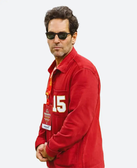 Super Bowl LIX Paul Rudd Red Jacket
