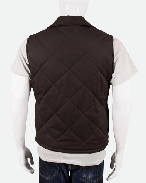 Yellowstone John Dutton Brown Quilted Vest