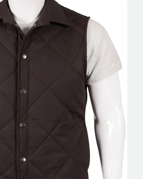 Yellowstone John Dutton Brown Quilted Vest