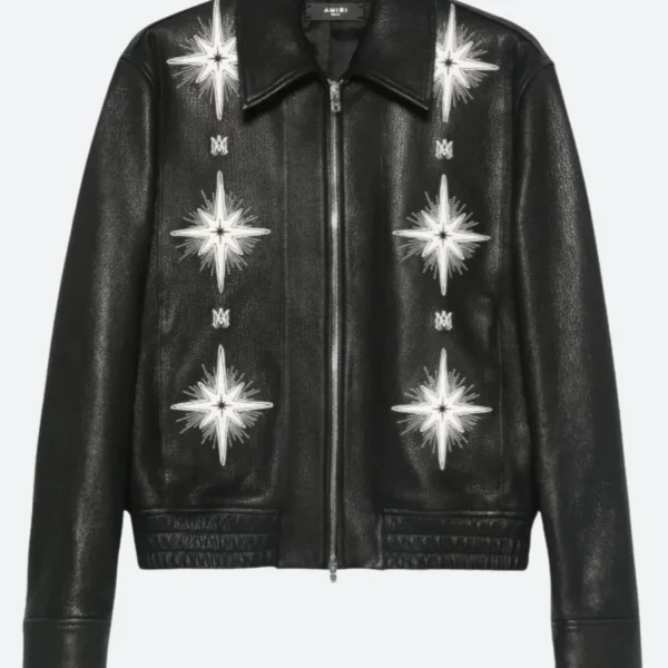 American Idol S23 Luke Bryan Stars Leather Jacket
