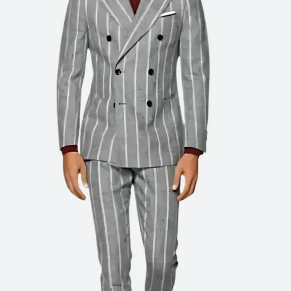 Bel Air Carlton Banks Grey Striped Blazer