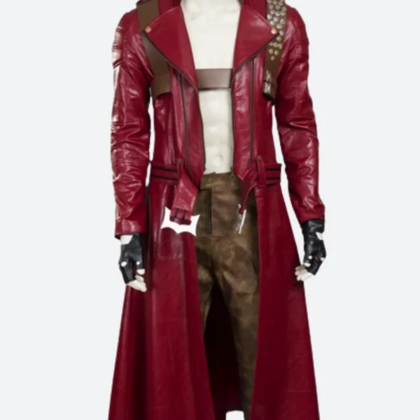 Devil May Cry 3 Dante Mercenary Leather Trench Coat