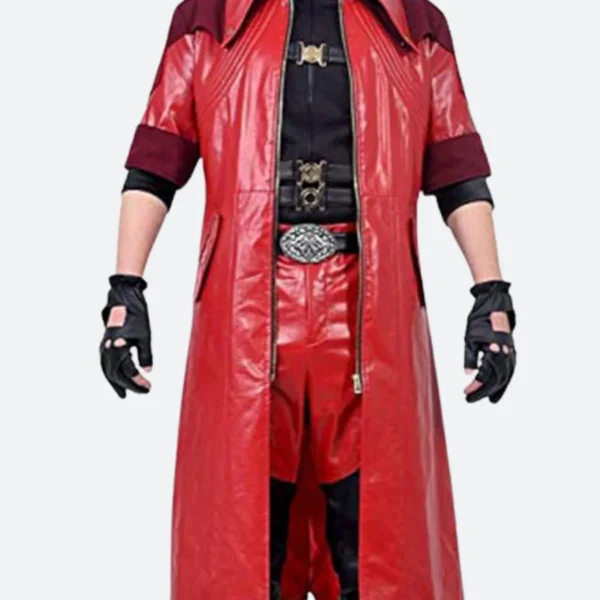 Devil May Cry 4 Dante Mercenary Leather Trench Coat