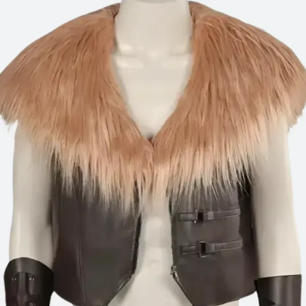 Kraven the Hunter Sergei Kravinoff Fur Leather Vest