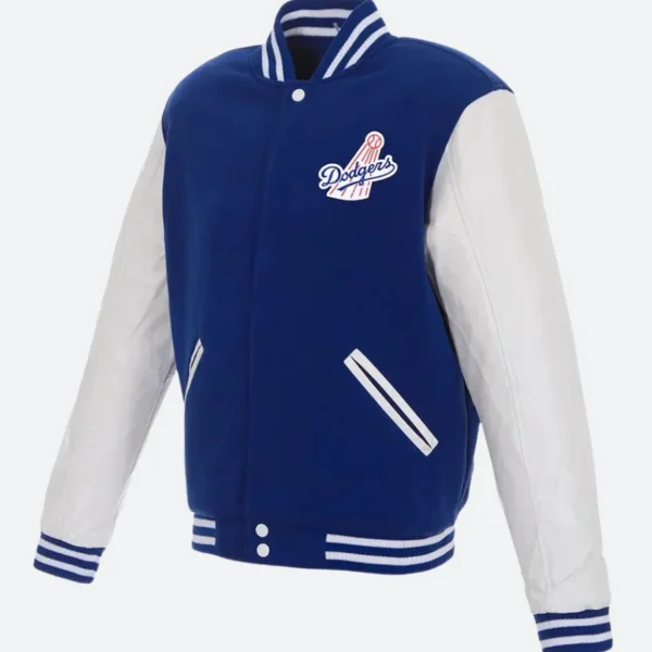 LA Dodgers Two Tone Varsity Jacket
