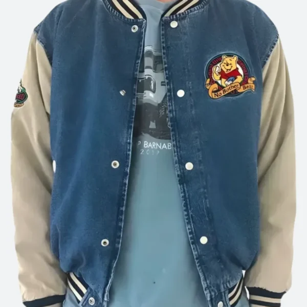 Winnie The Pooh Denim Varsity Jacket