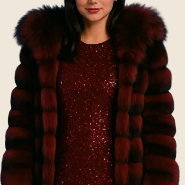 Ballerina 2025 Ana de Armas Fur Trench Coat